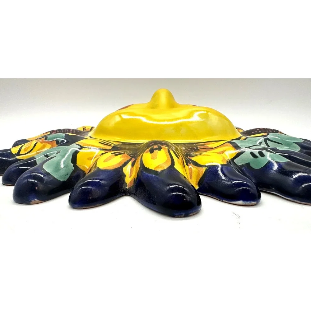 Talavera Mexican Pottery Sun Face 12